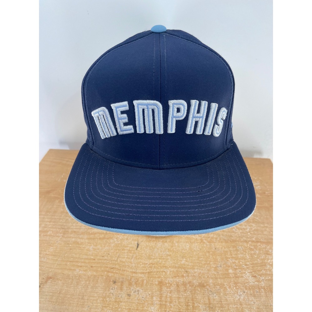 Adidas Memphis Grizzlies NBA Snapback Hat Navy Blue Flat Brim Adjustable Cap